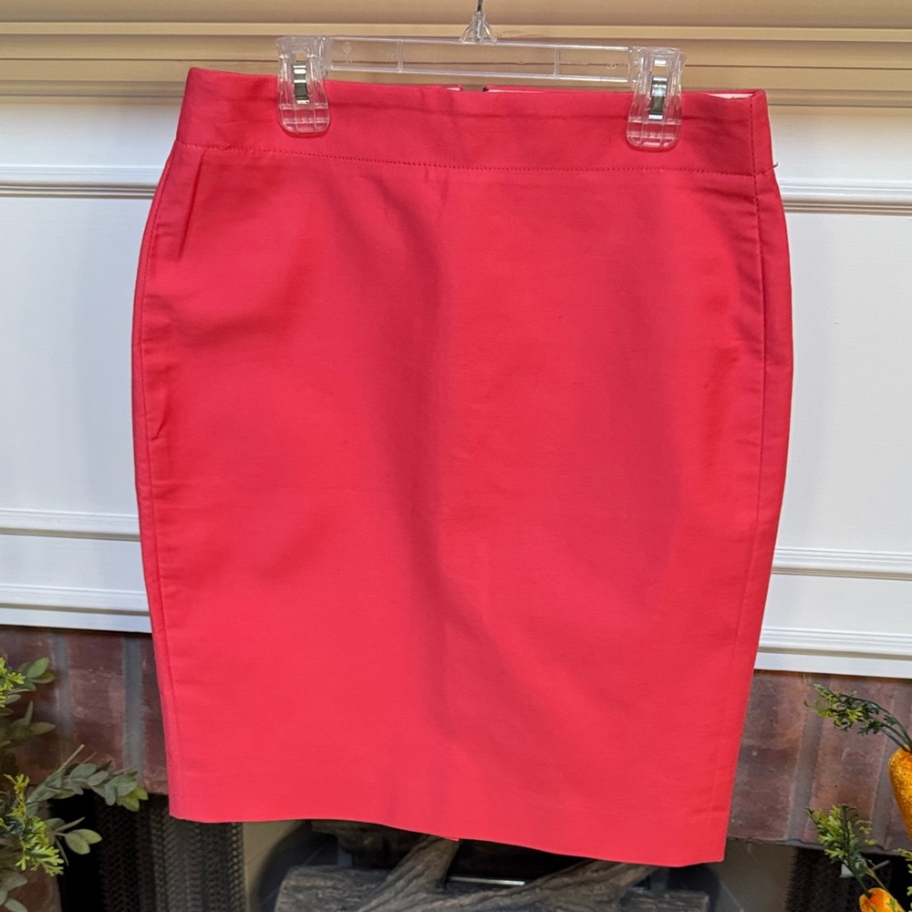 J. Crew Coral-Pink Pencil Skirt